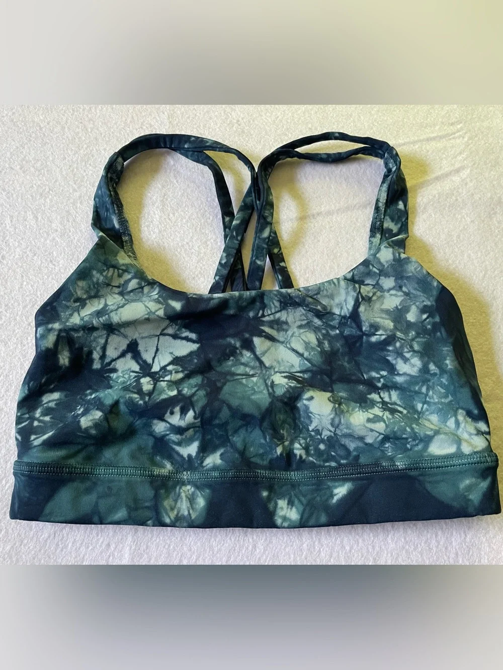 Lululemon athletica Blue Tie-Dye Double-Strap Sports Bra